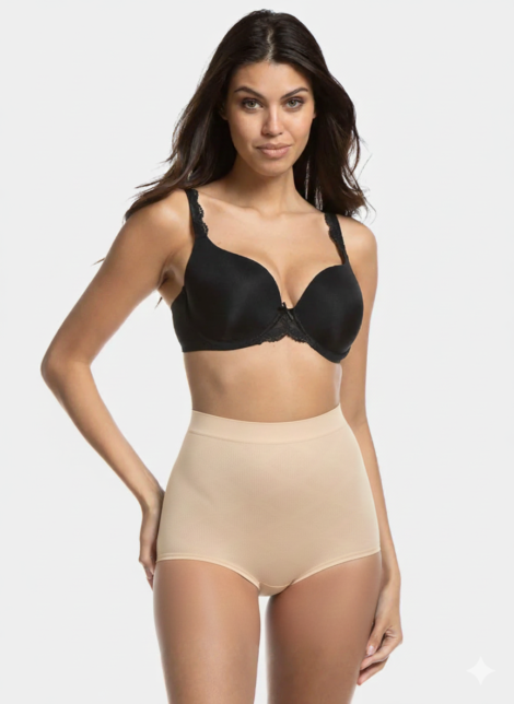 Culotte Gainante Taille Haute Sans Coutures – Ventre Plat & Push-Up Fessiers